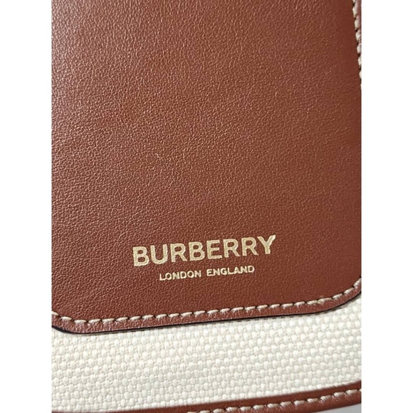 Authentic Burberry England sacoche canvas and calf leather crossbody bag Brown - Picture 7 of 14